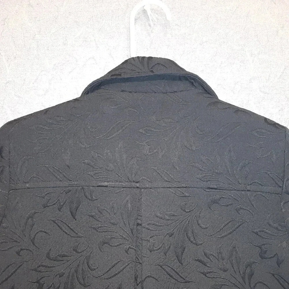 WINDRIDGE CHERYL NASH Black Embossed  Cropped Blazer Size Small - Picture 5 of 12